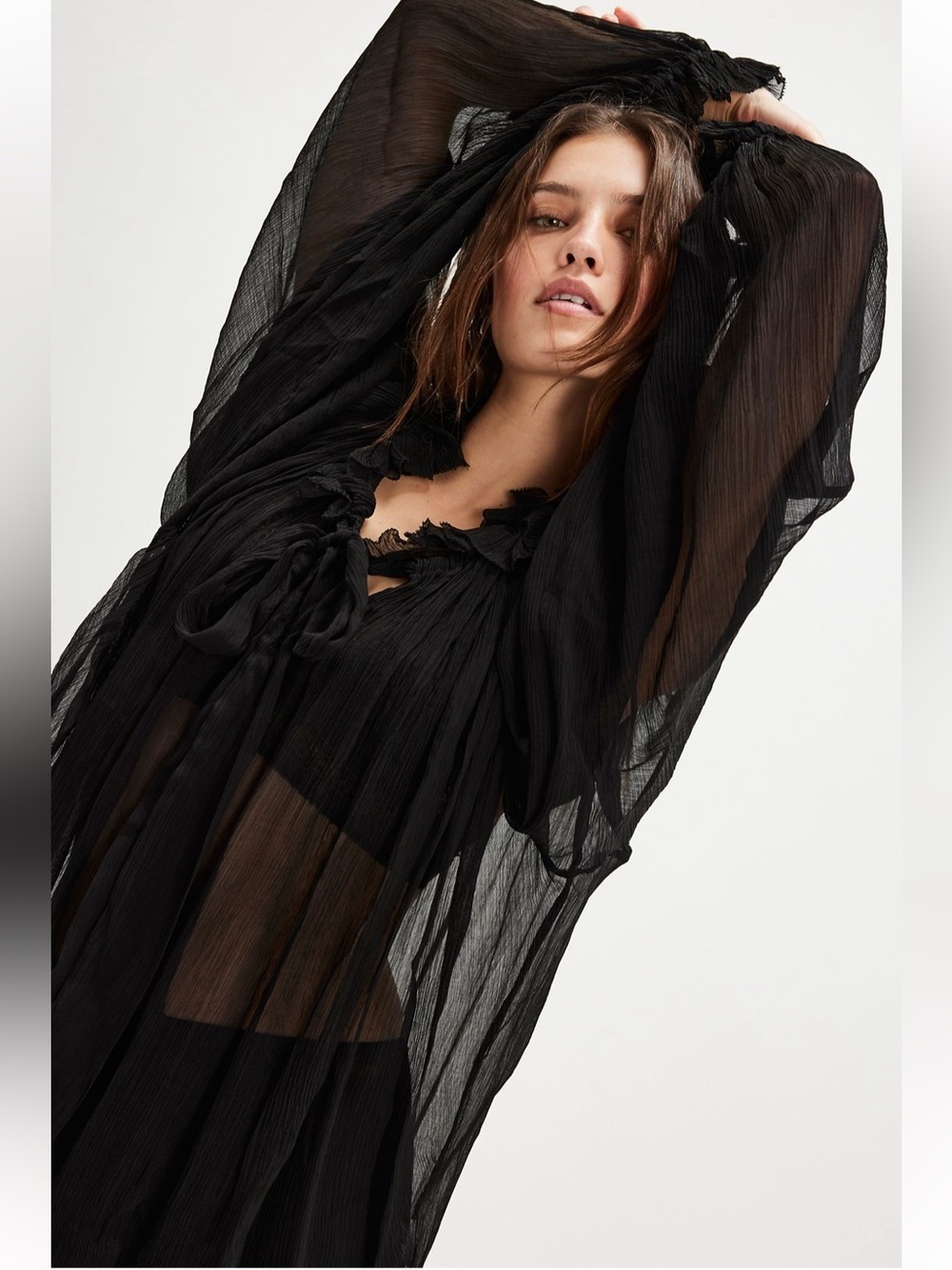 NWT FREE PEOPLE CHIFFON BOW TOP 🔥🖤